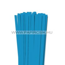   10mm modrá aqua papierové prúžky na quilling (50 ks, 49 cm)