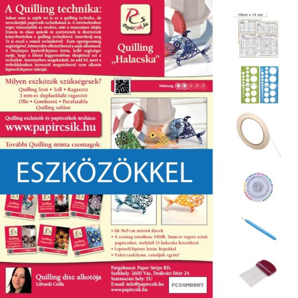 Rybičky - Quilling vzor (140 prúžkov a popis, pomôcky)