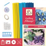 Motýľ - Quilling vzor (210 prúžkov a  popis, pomôcky)