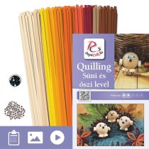   Jež a list - Quilling vzor (200 prúžkov a popis s obrázkami)