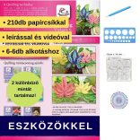 Virágok 6. - Quilling minta (210db csík 6-6db mintához és leírás, eszközök)